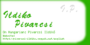 ildiko pivarcsi business card