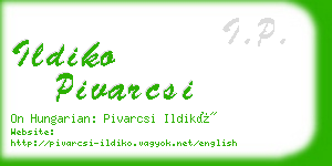 ildiko pivarcsi business card